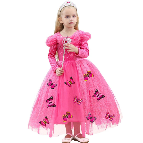 LZH Cinderella Dress Sleeping Beauty Children Fancy Carnival Costume For Kids Aurora Princess Party Dresses For Girls Clothing