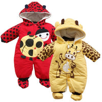 Baby costume imbottito dai 6 mesi ai 2 anni coccinella e giraffa