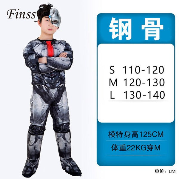 Spiderman Superman Iron Man Cosplay Costume for Boys Carnival Halloween Costume for Kids Deadpool Thor Ant man Panther