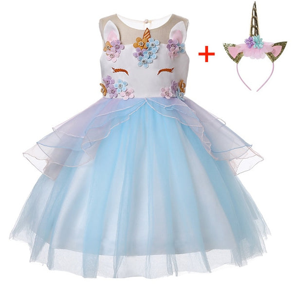 Costume bambina Principessa con unicorno
