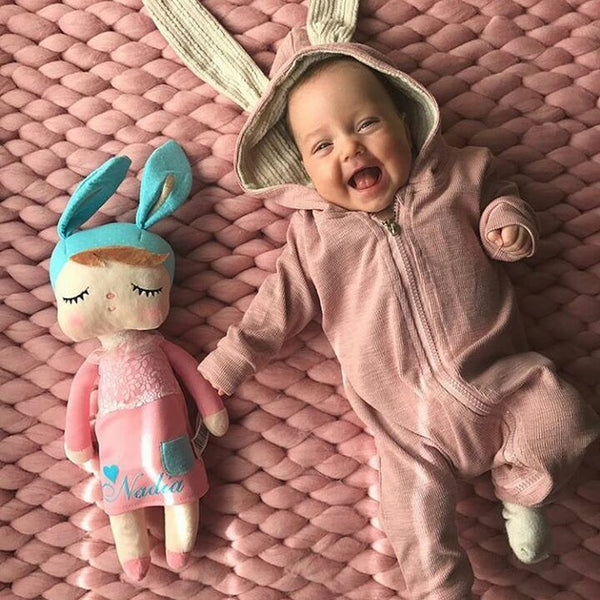Baby costume coniglietta con bambolina dai 6 mesi ai 2 anni